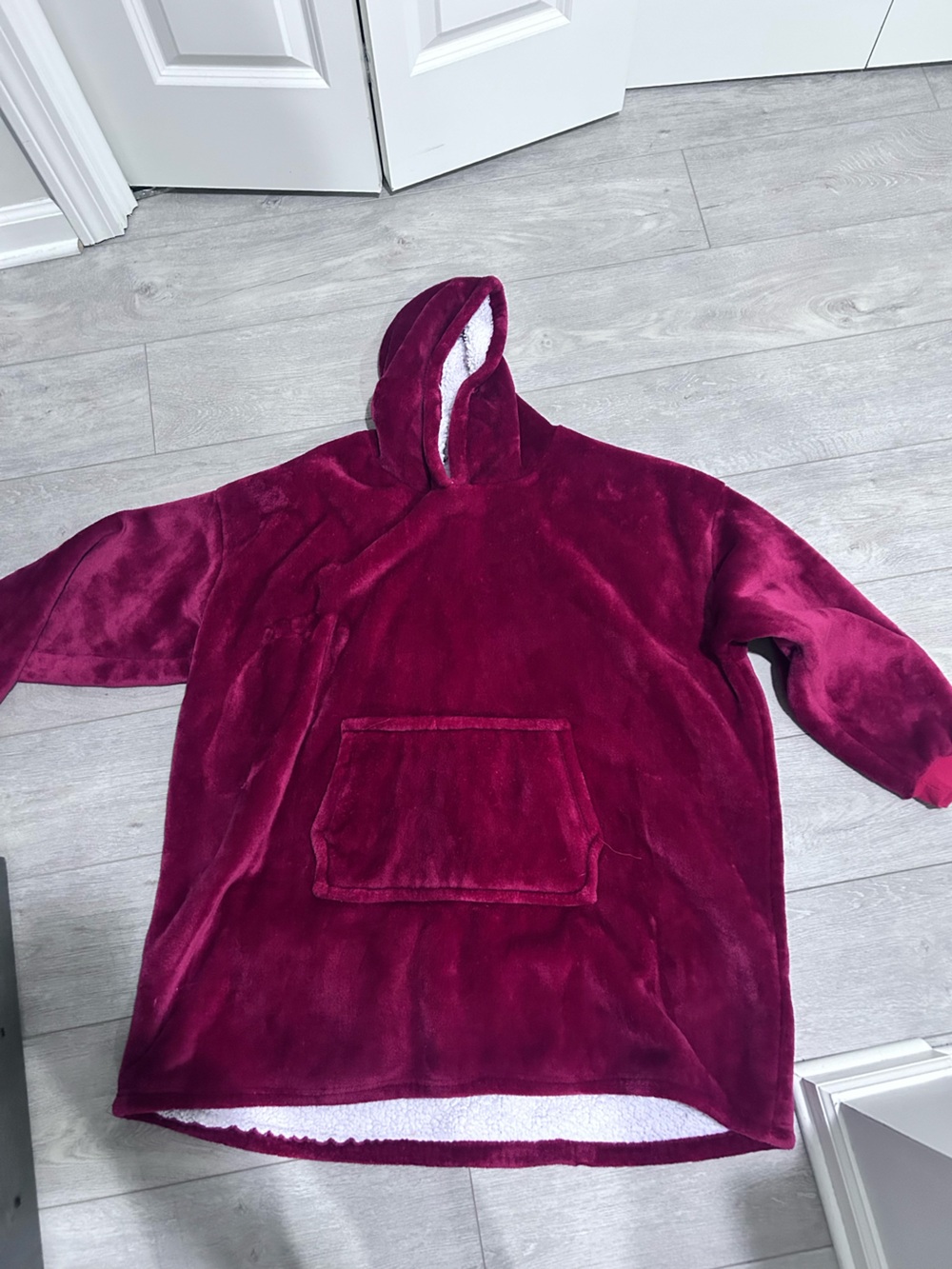 Sherpa lined oversized cozy fleece hoody